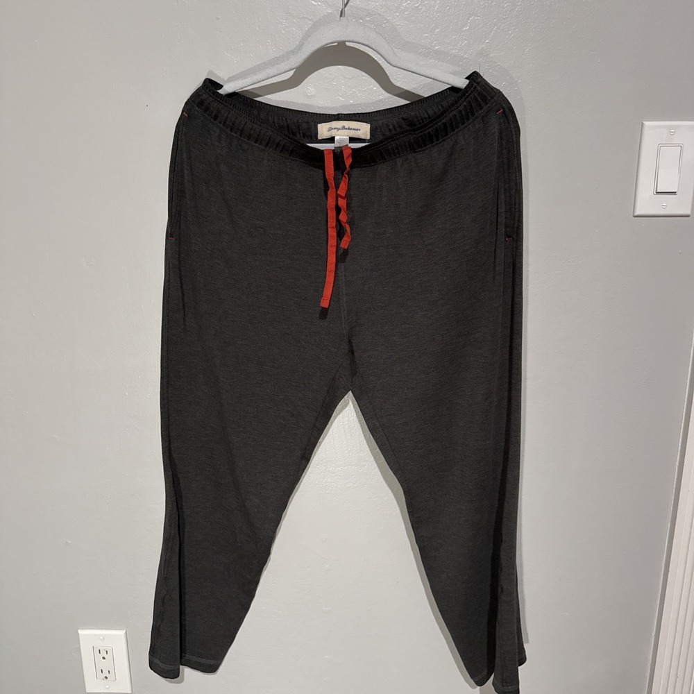 Tommy Bahama Mens Gray Knit Lounge Pants Size S Drawstring Pockets Casual